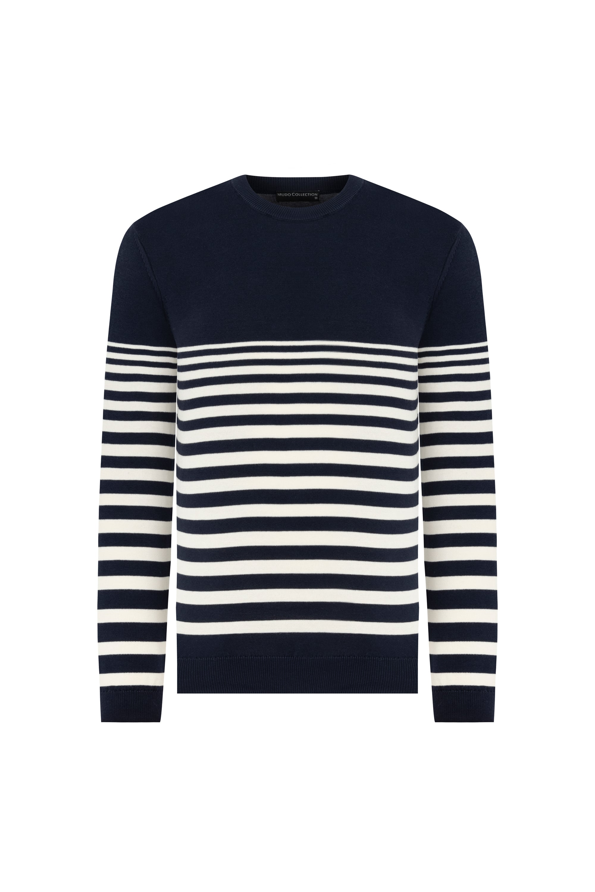 ÇİZGİLİ BİSİKLET YAKA TRİKO KAZAK