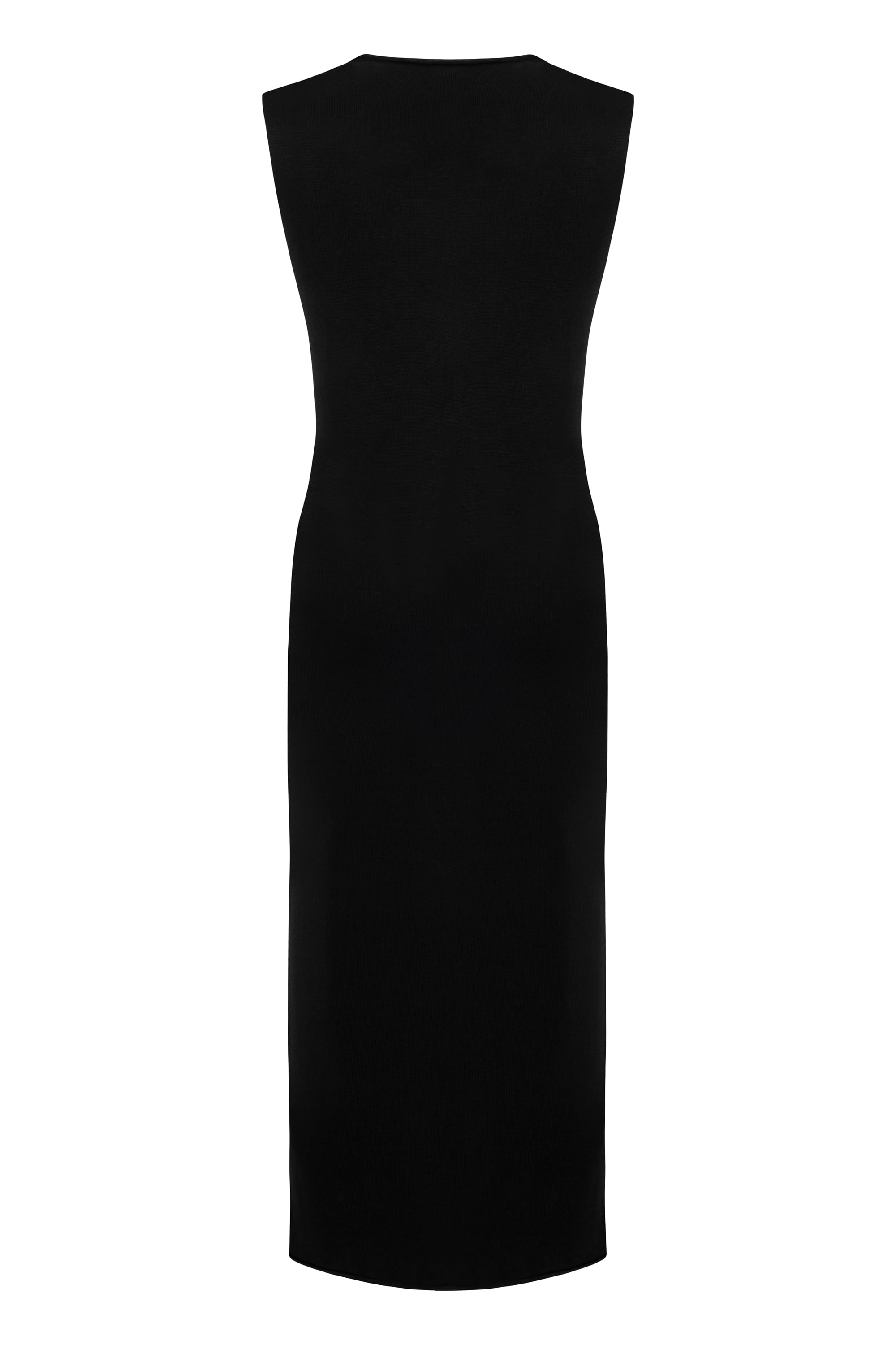 DÜZ KESİM UZUN TRİKO ELBİSE