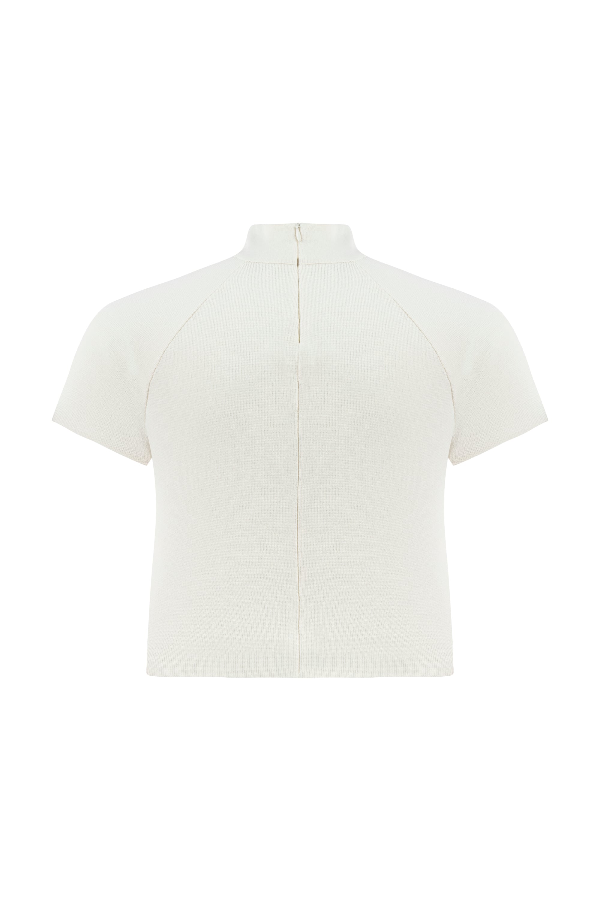 FERMUAR DETAYLI CROP TRİKO