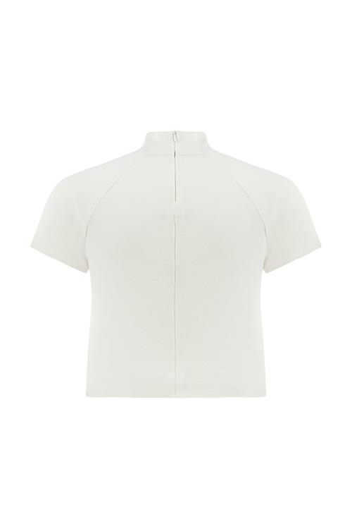  FERMUAR DETAYLI CROP TRİKO