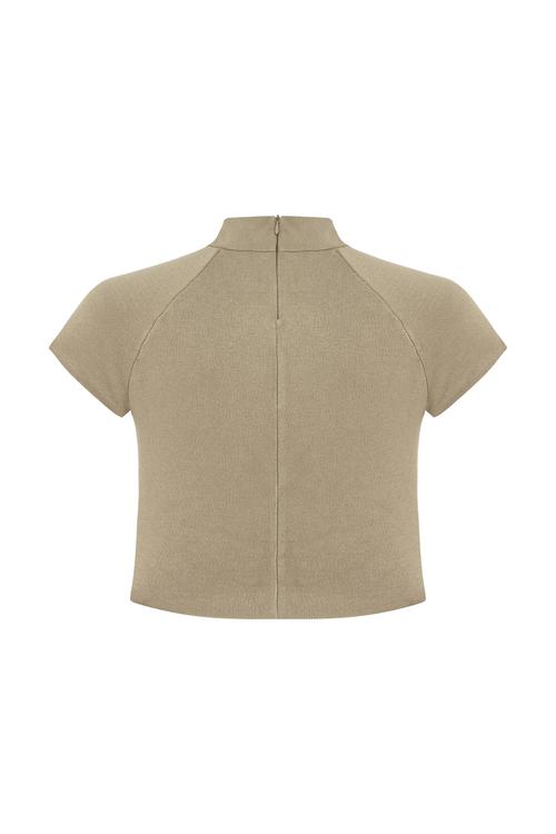  FERMUAR DETAYLI CROP TRİKO