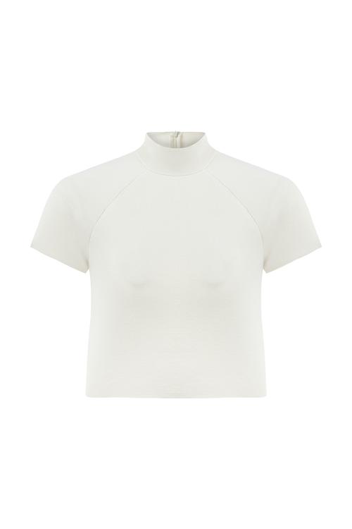  FERMUAR DETAYLI CROP TRİKO