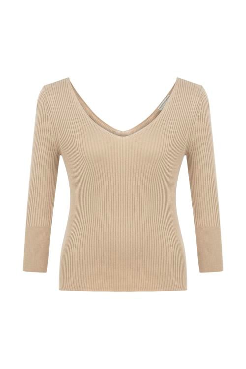  FİTİLLİ V YAKA TRİKO KAZAK