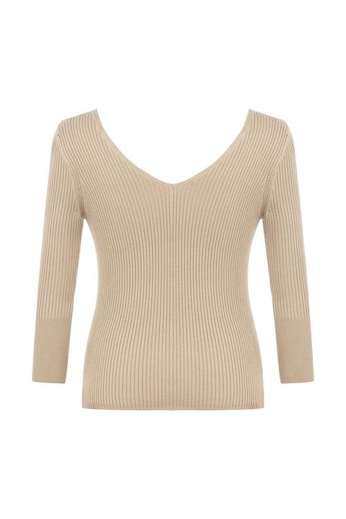  FİTİLLİ V YAKA TRİKO KAZAK