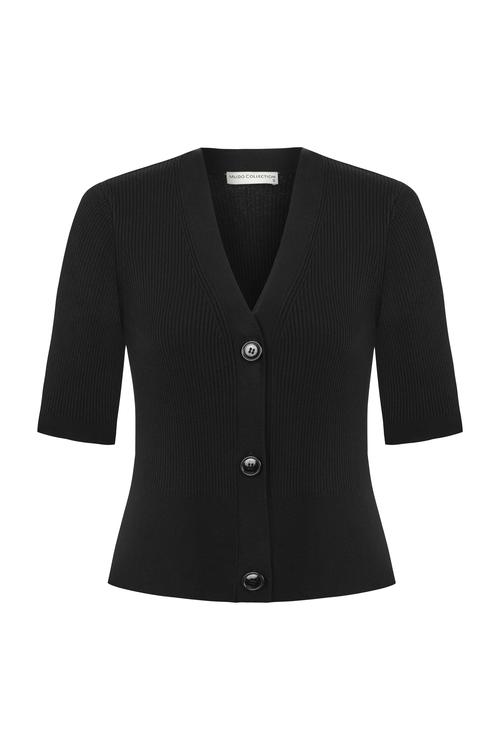  DÜĞMELİ V YAKA TRİKO HIRKA