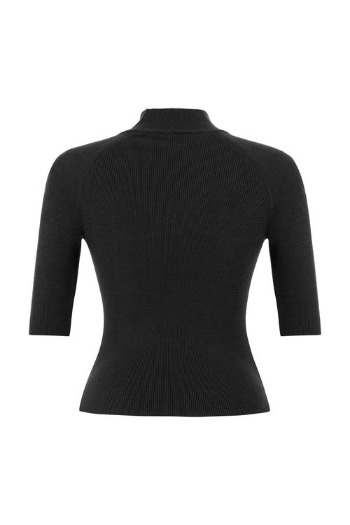  FİTİLLİ DİK YAKA TRİKO KAZAK