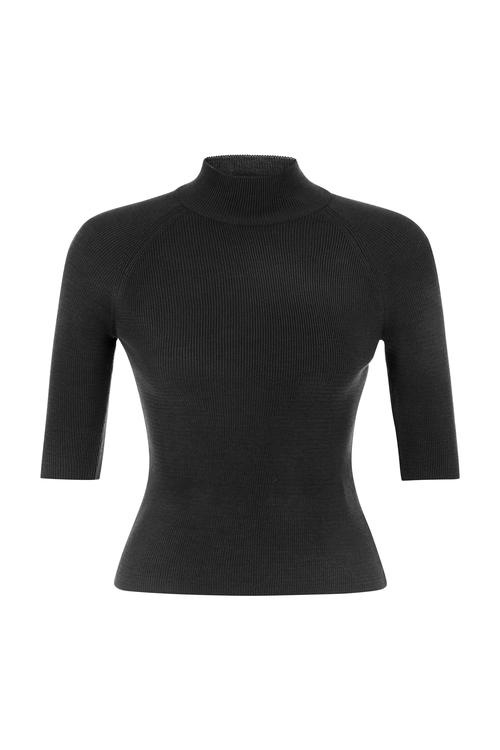  FİTİLLİ DİK YAKA TRİKO KAZAK