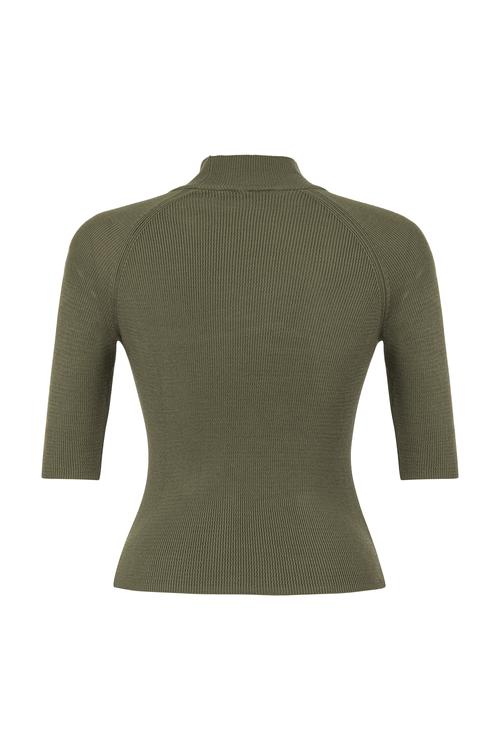  FİTİLLİ DİK YAKA TRİKO KAZAK