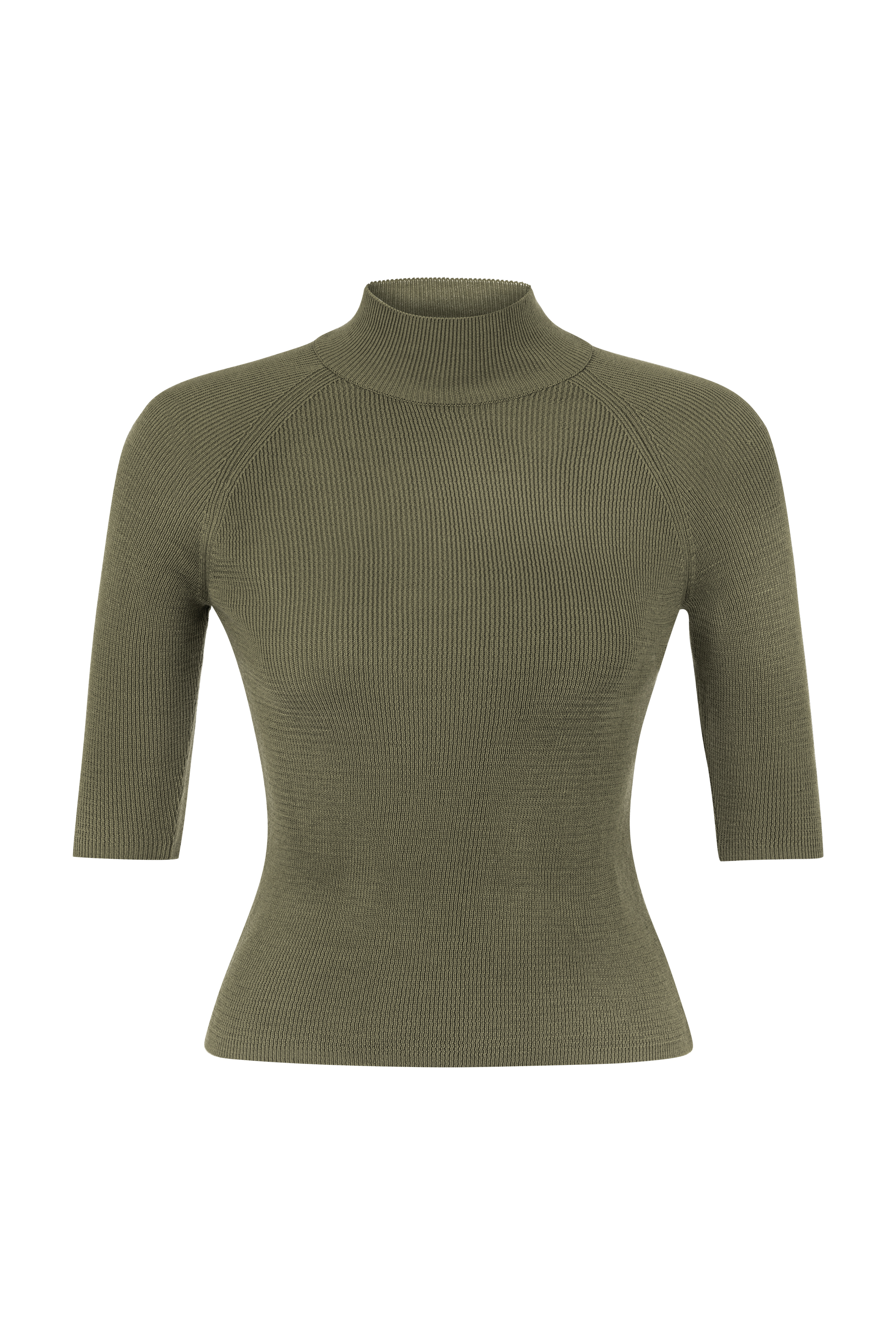 FİTİLLİ DİK YAKA TRİKO KAZAK