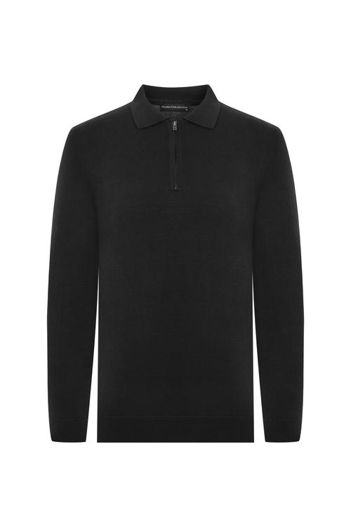  YARIM FERMUARLI POLO YAKA TRİKO KAZAK