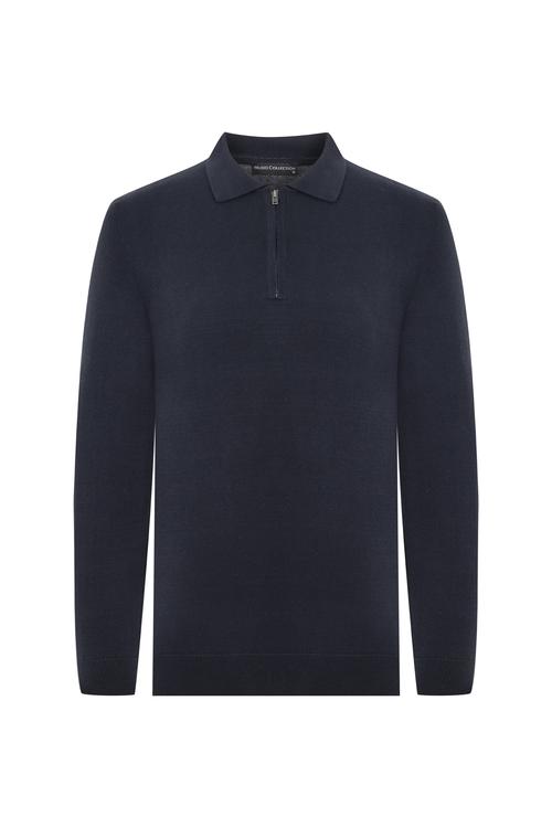  YARIM FERMUARLI POLO YAKA TRİKO KAZAK