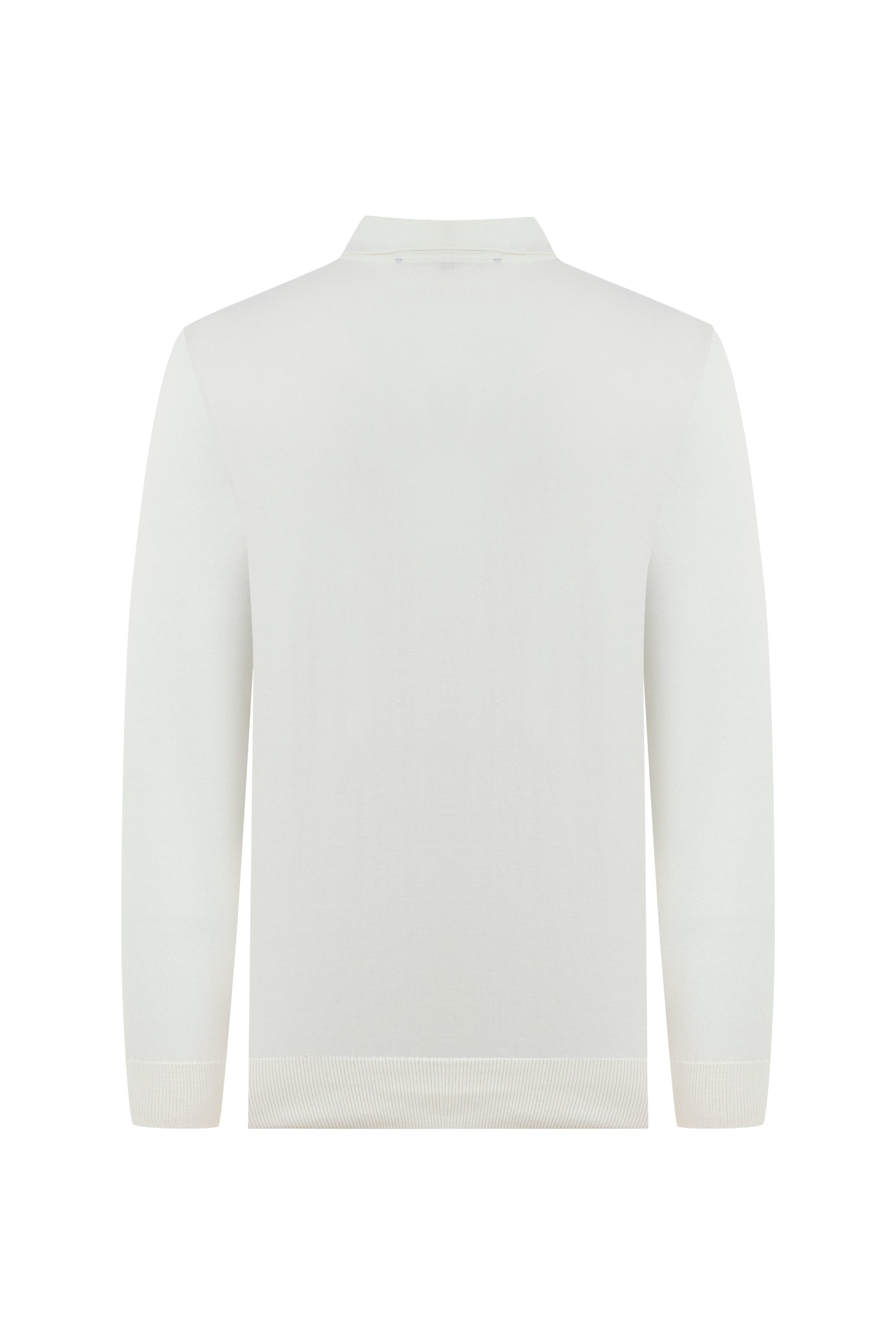 YARIM FERMUARLI POLO YAKA TRİKO KAZAK