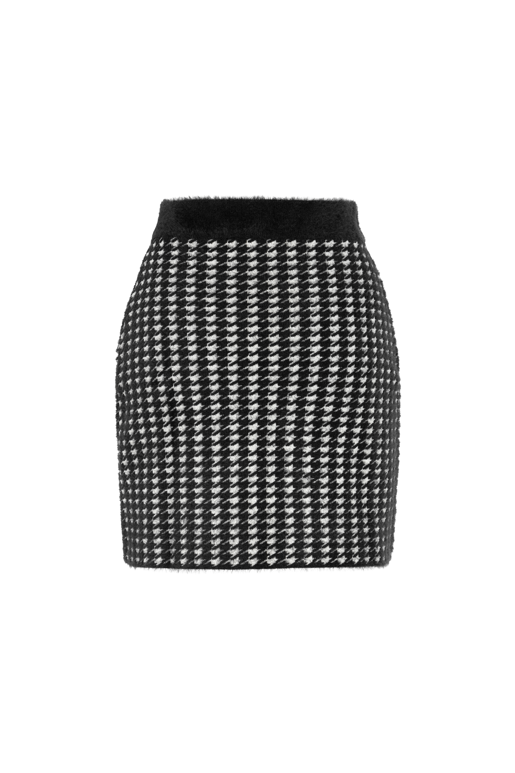 KAZAYAĞI DESENLİ MİNİ ETEK