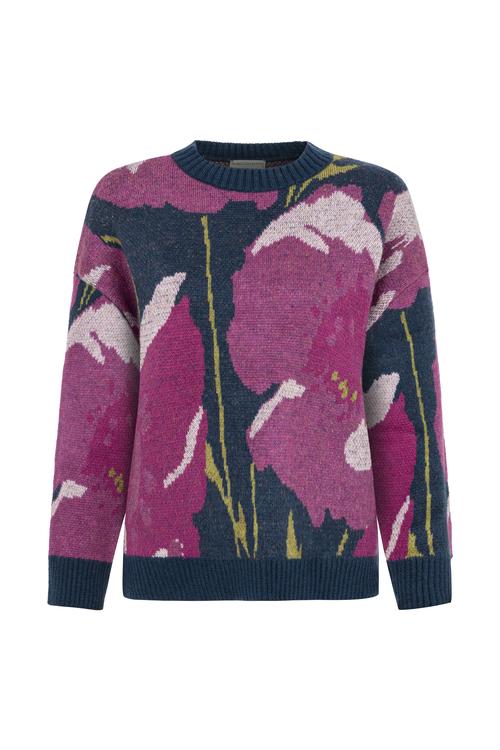  ÇİÇEKLİ TRİKO KAZAK