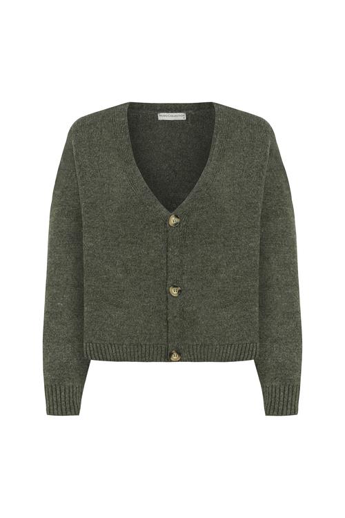  DÜĞMELİ V YAKA TRİKO HIRKA