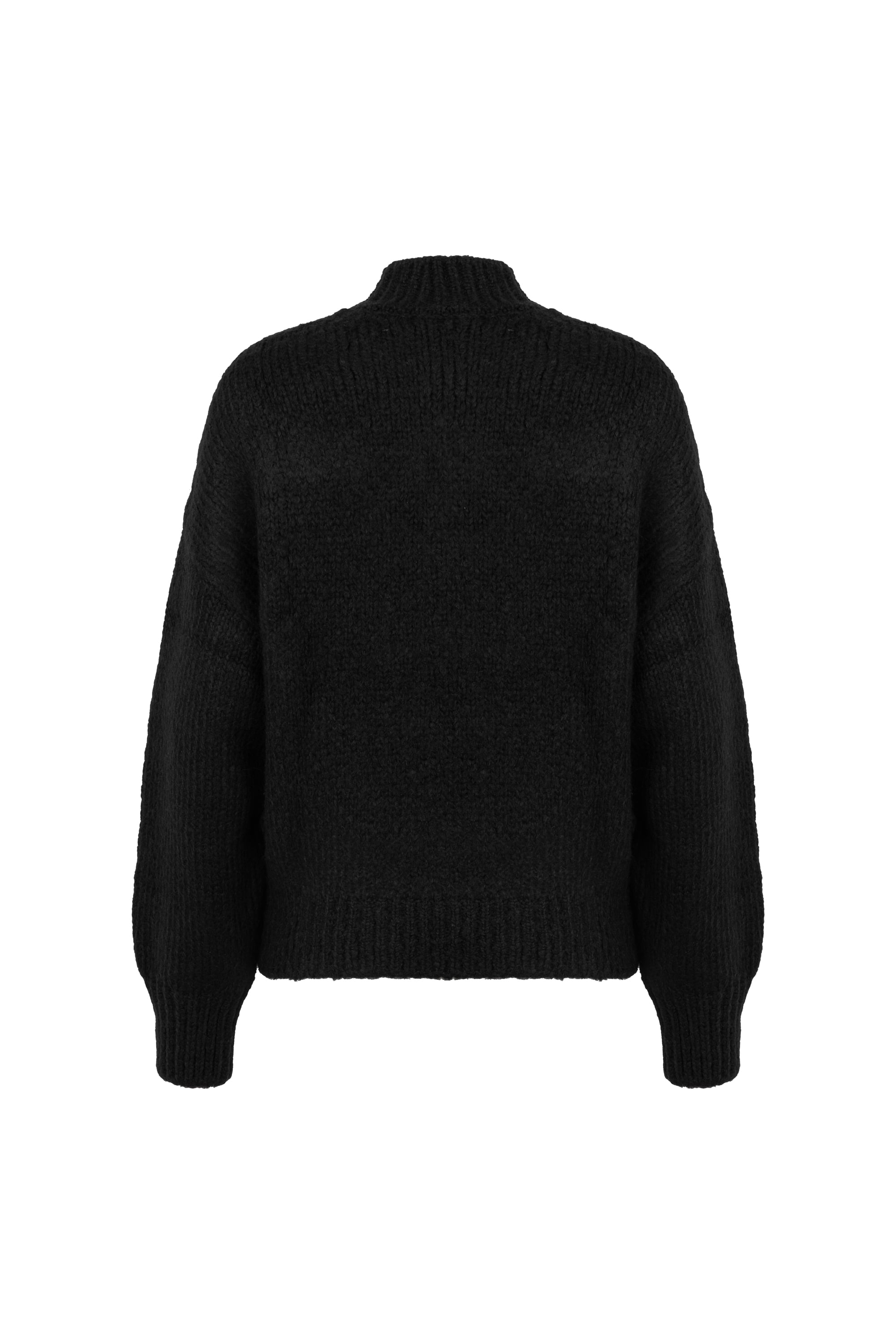 ÇİÇEKLİ DİK YAKA TRİKO KAZAK