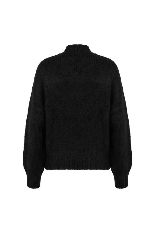  ÇİÇEKLİ DİK YAKA TRİKO KAZAK