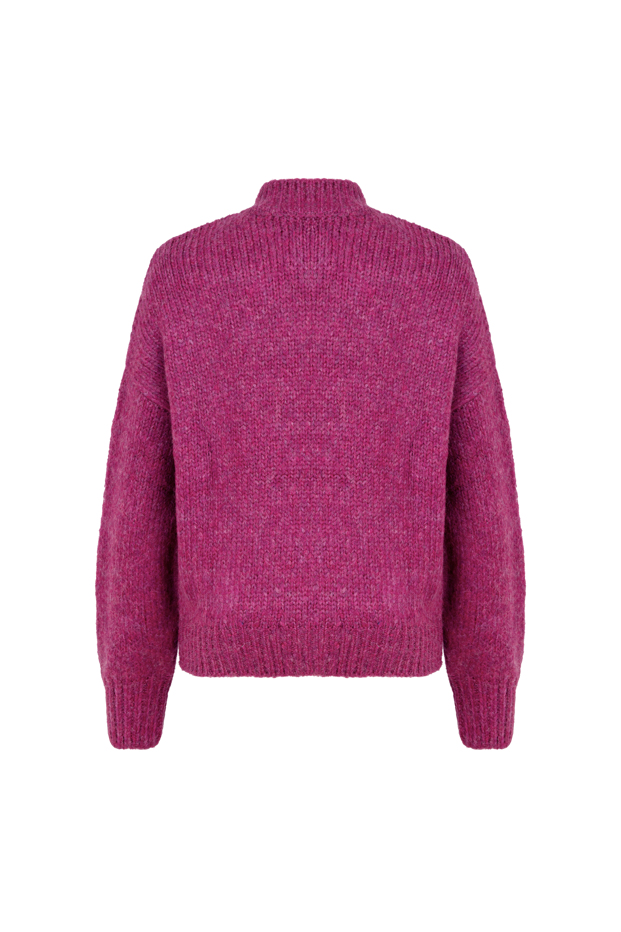 ÇİÇEKLİ DİK YAKA TRİKO KAZAK