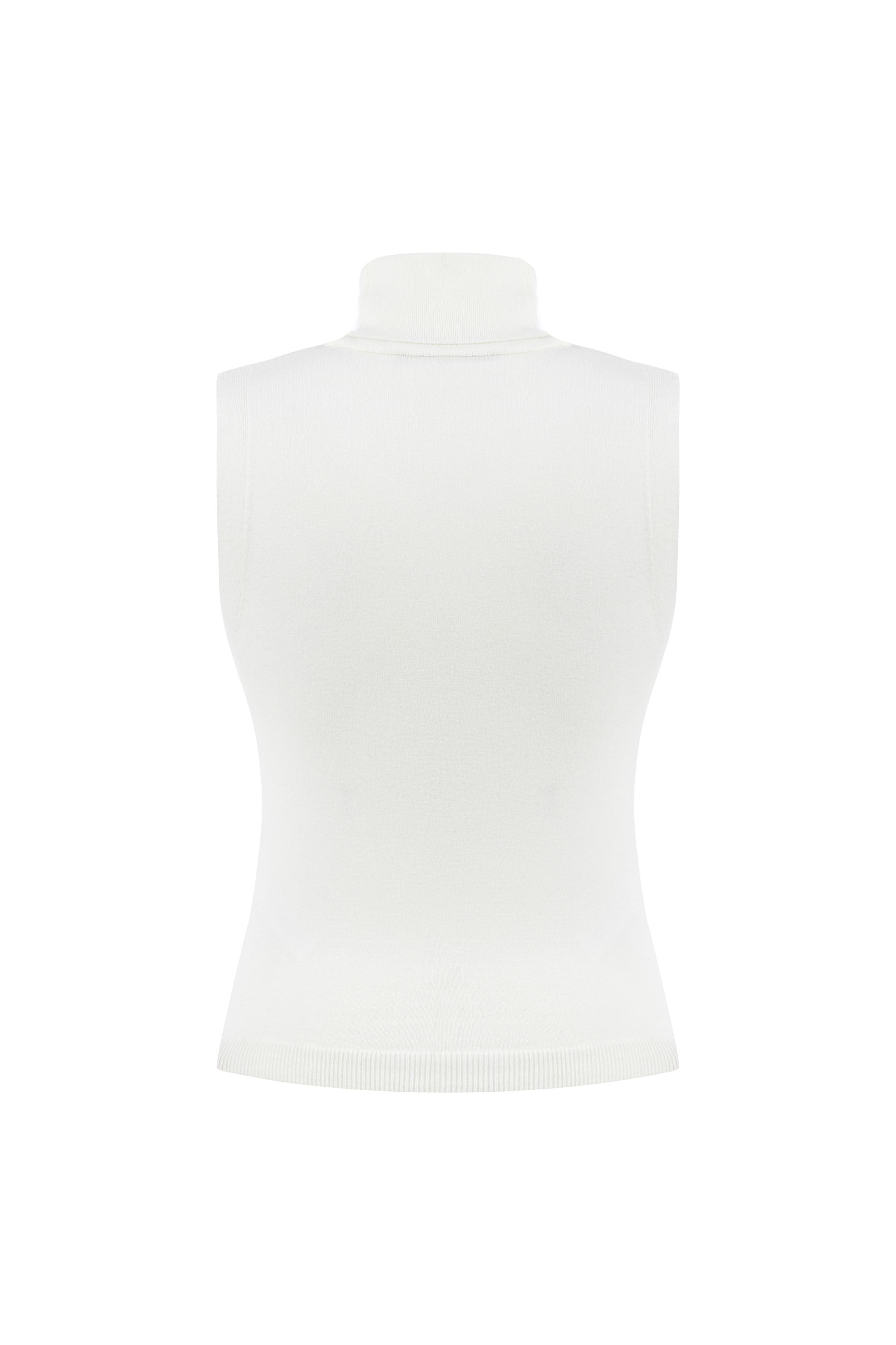 BALIKÇI YAKA KOLSUZ TRİKO