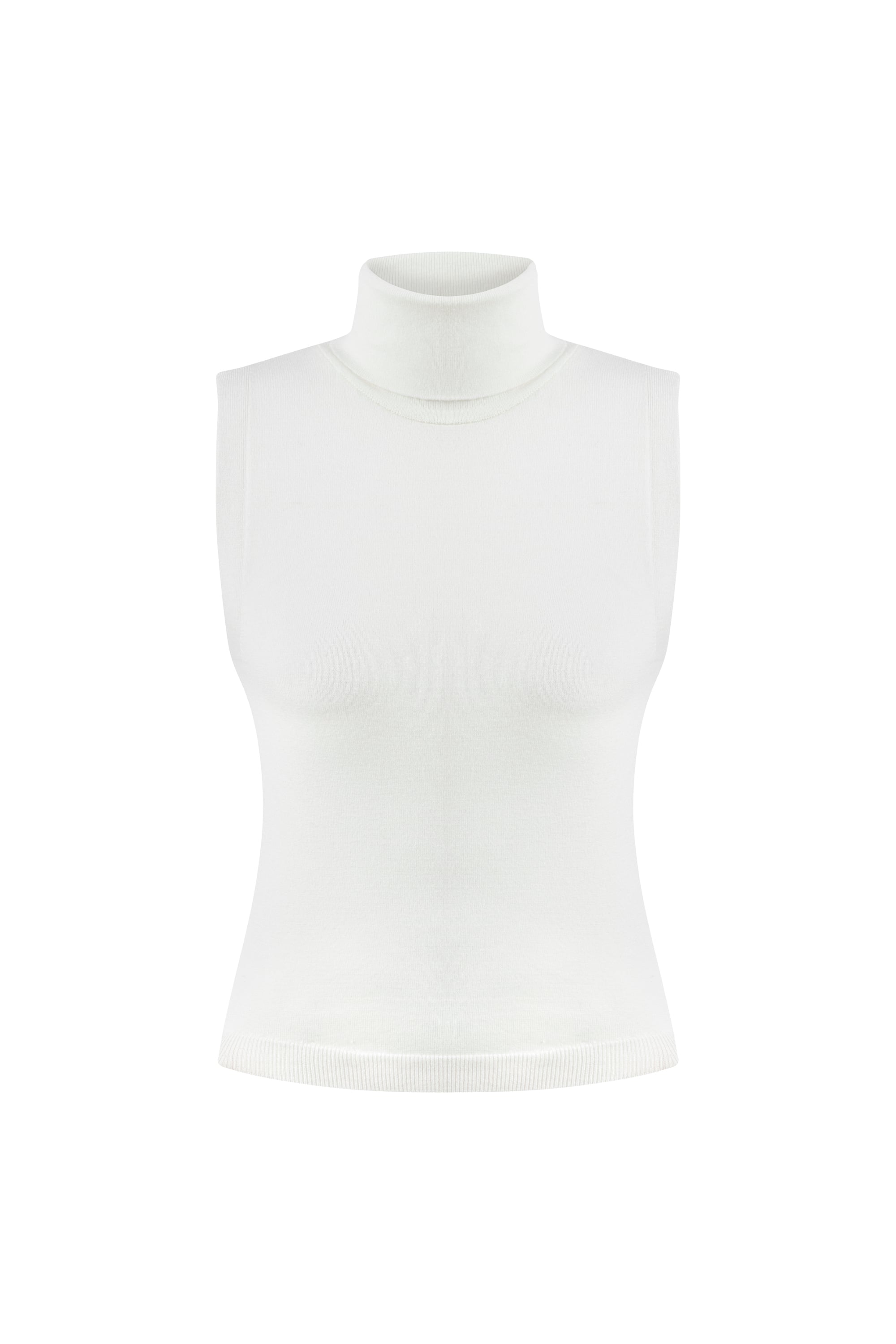 BALIKÇI YAKA KOLSUZ TRİKO