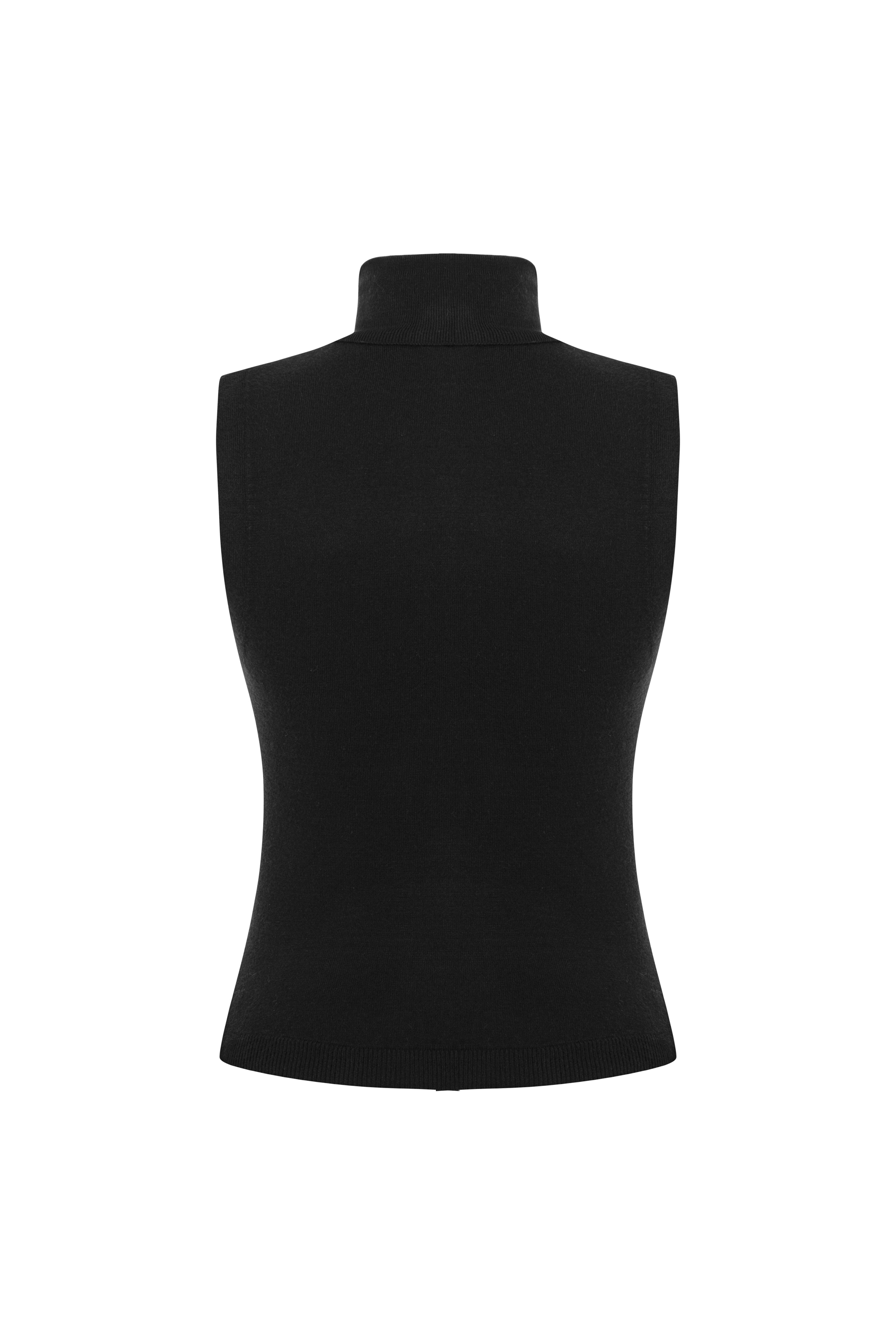 BALIKÇI YAKA KOLSUZ TRİKO