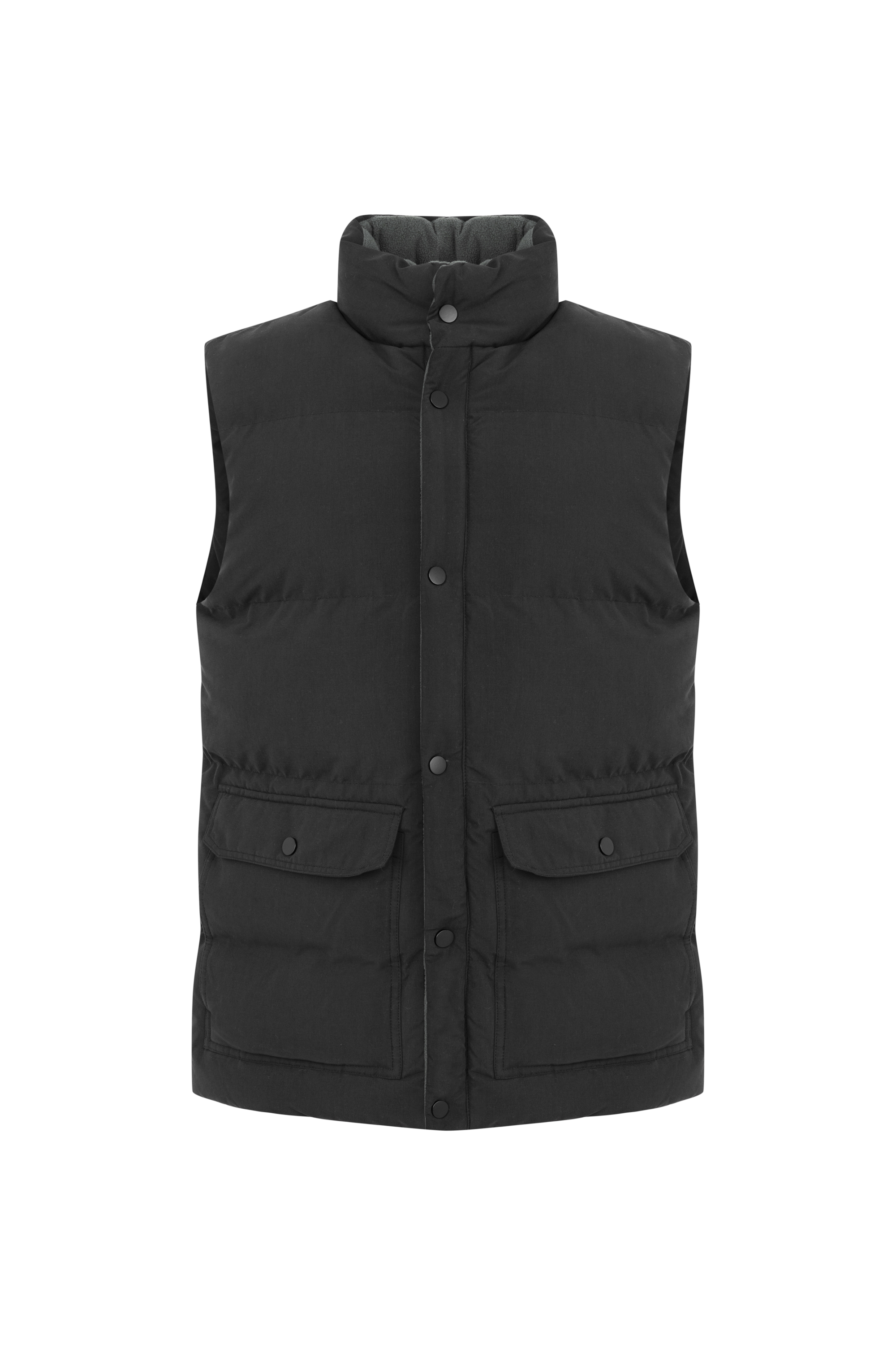 DİK YAKA KAPİTONELİ YELEK