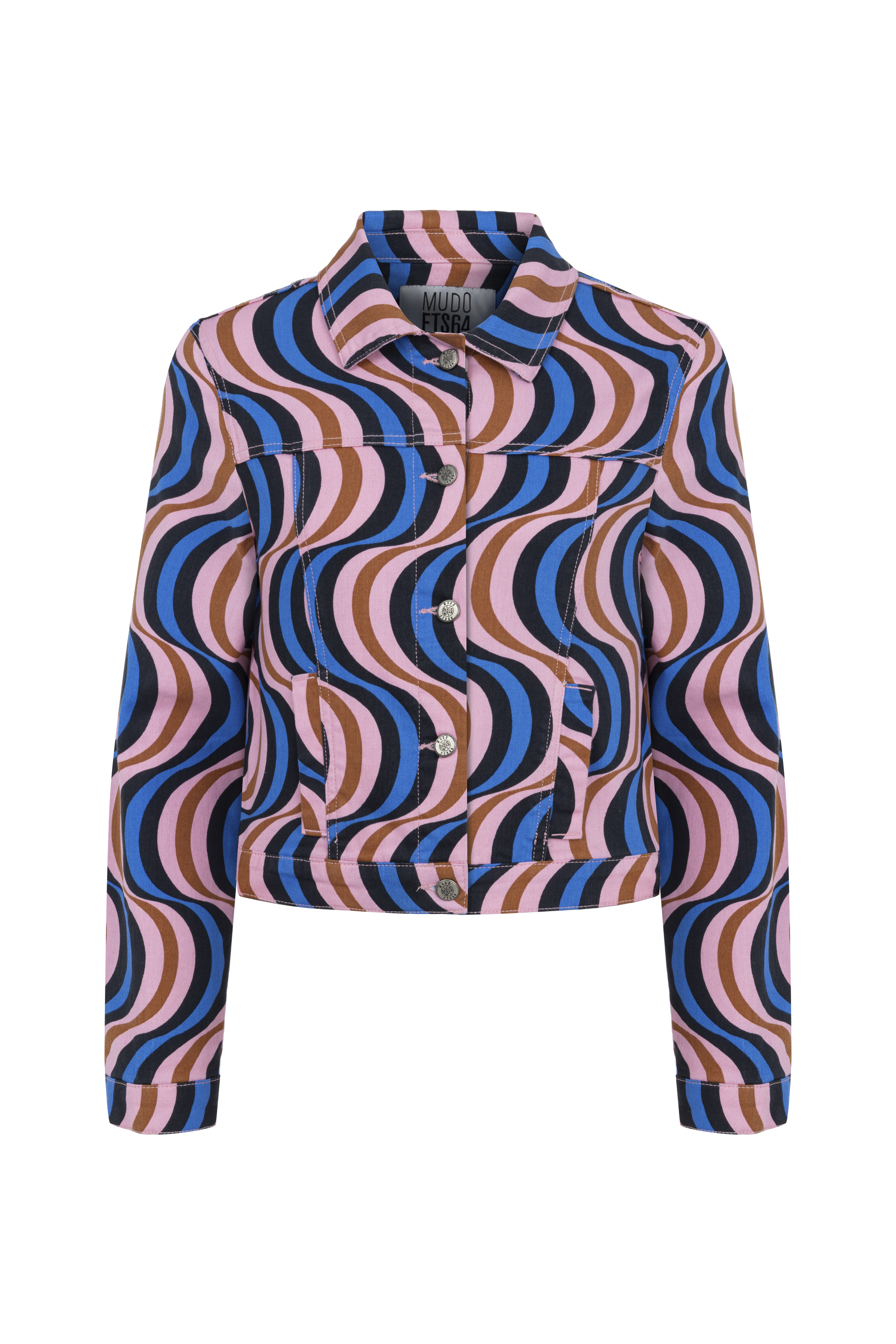 DESENLİ RAHAT KESİM JEAN CEKET