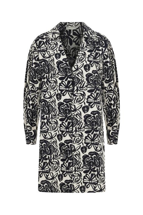  ÇİÇEK DESENLİ UZUN KOLLU MİNİ ELBİSE