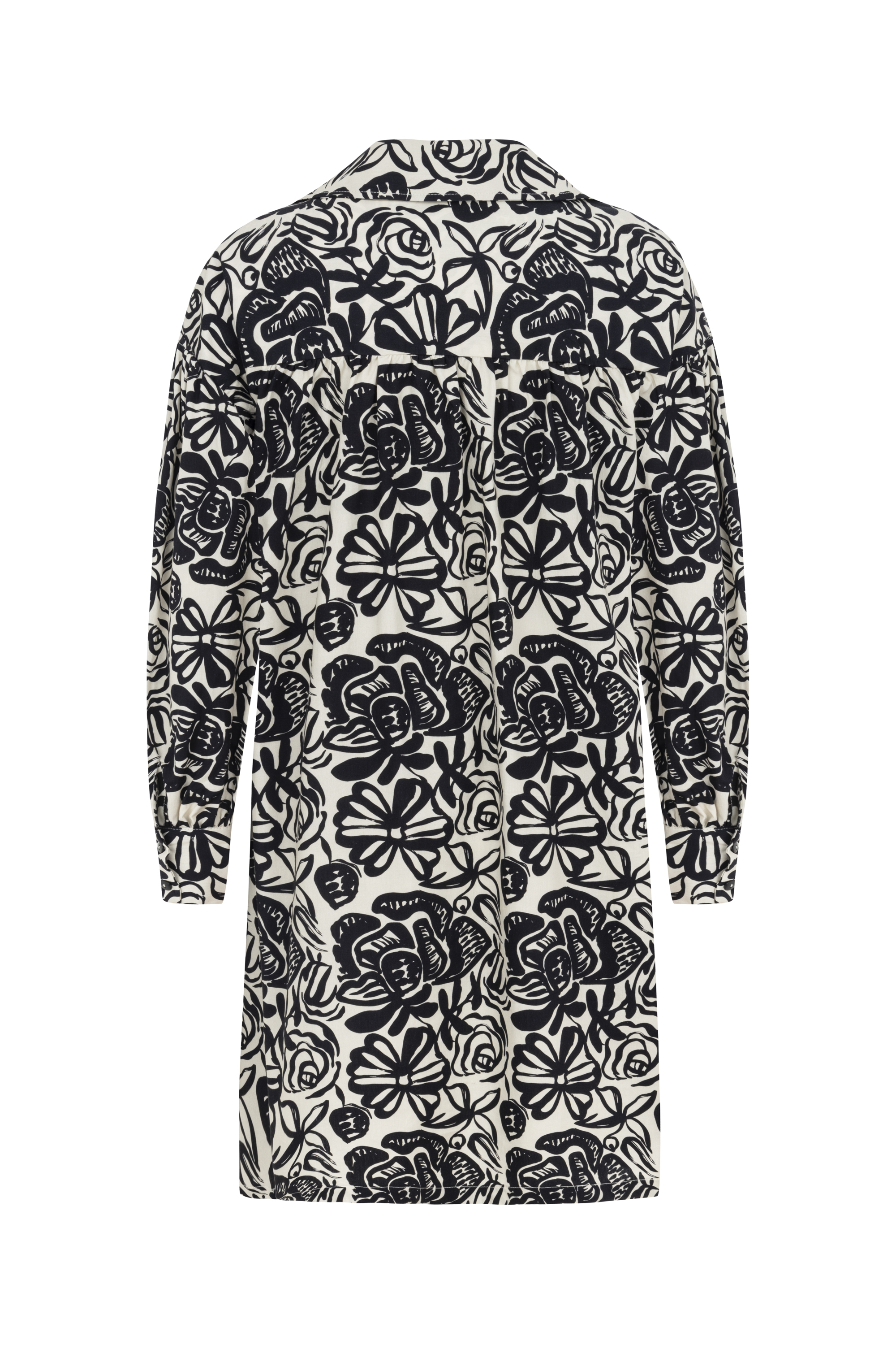 ÇİÇEK DESENLİ UZUN KOLLU MİNİ ELBİSE