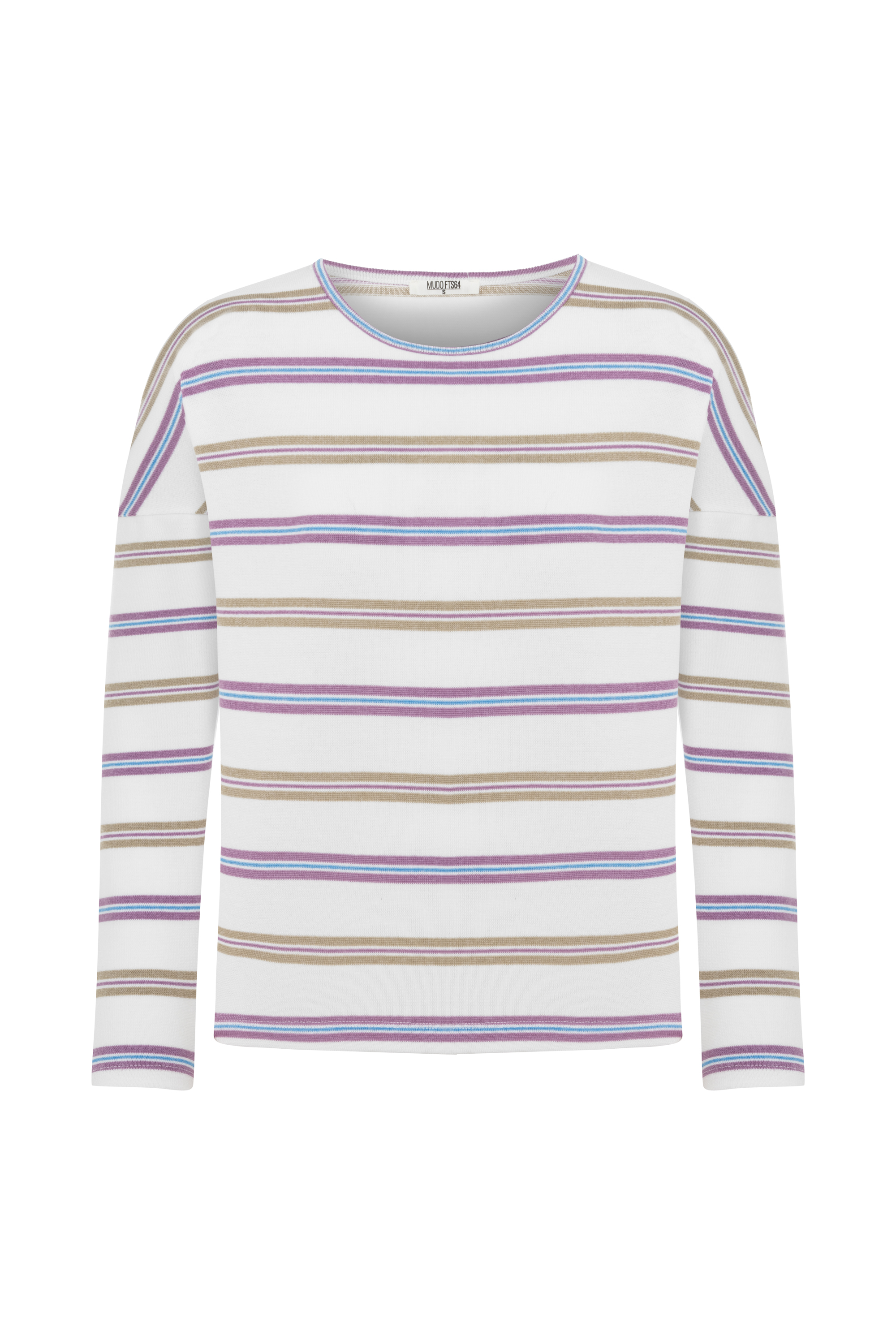 ÇİZGİLİ BİSİKLET YAKA TRİKO KAZAK