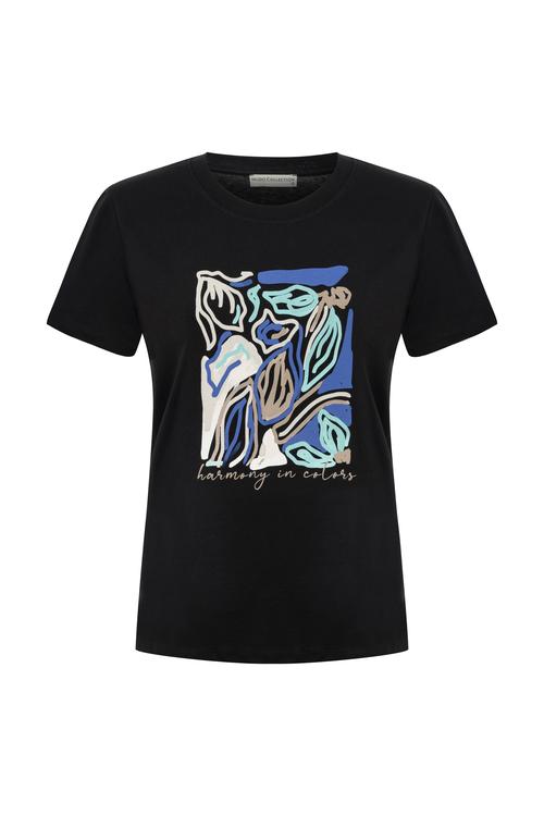  ÇİÇEK DESENLİ KISA KOLLU T-SHIRT