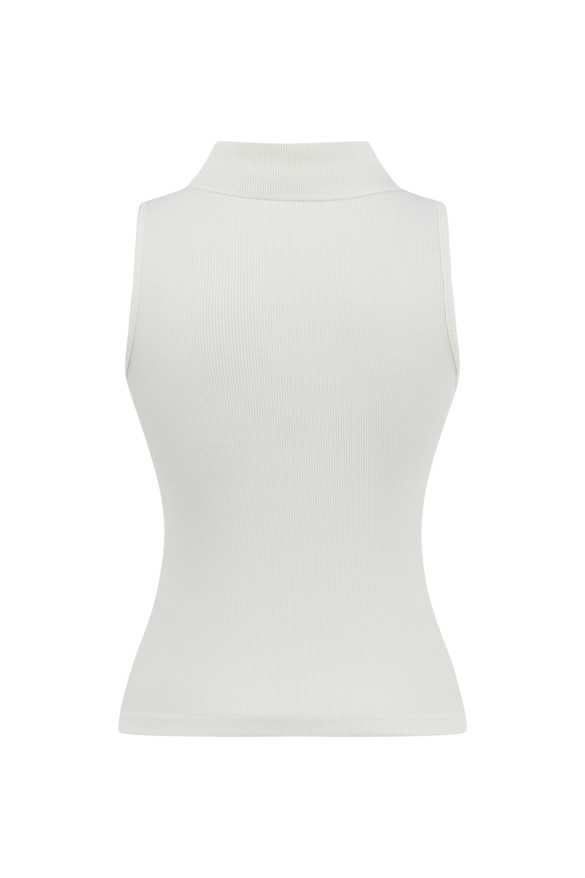 DÜĞMELİ POLO YAKA KOLSUZ T-SHIRT