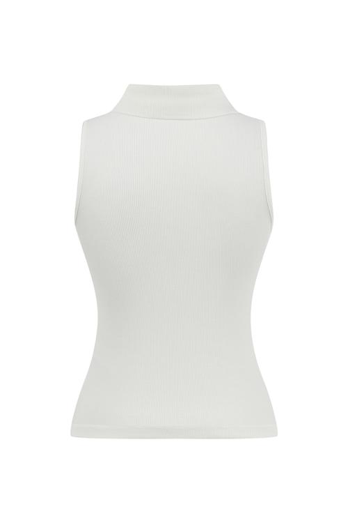  DÜĞMELİ POLO YAKA KOLSUZ T-SHIRT