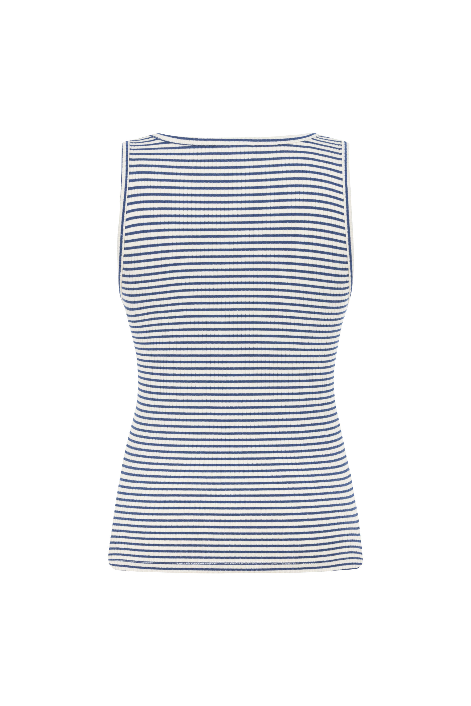 ÇİZGİLİ BİSİKLET YAKA ATLET