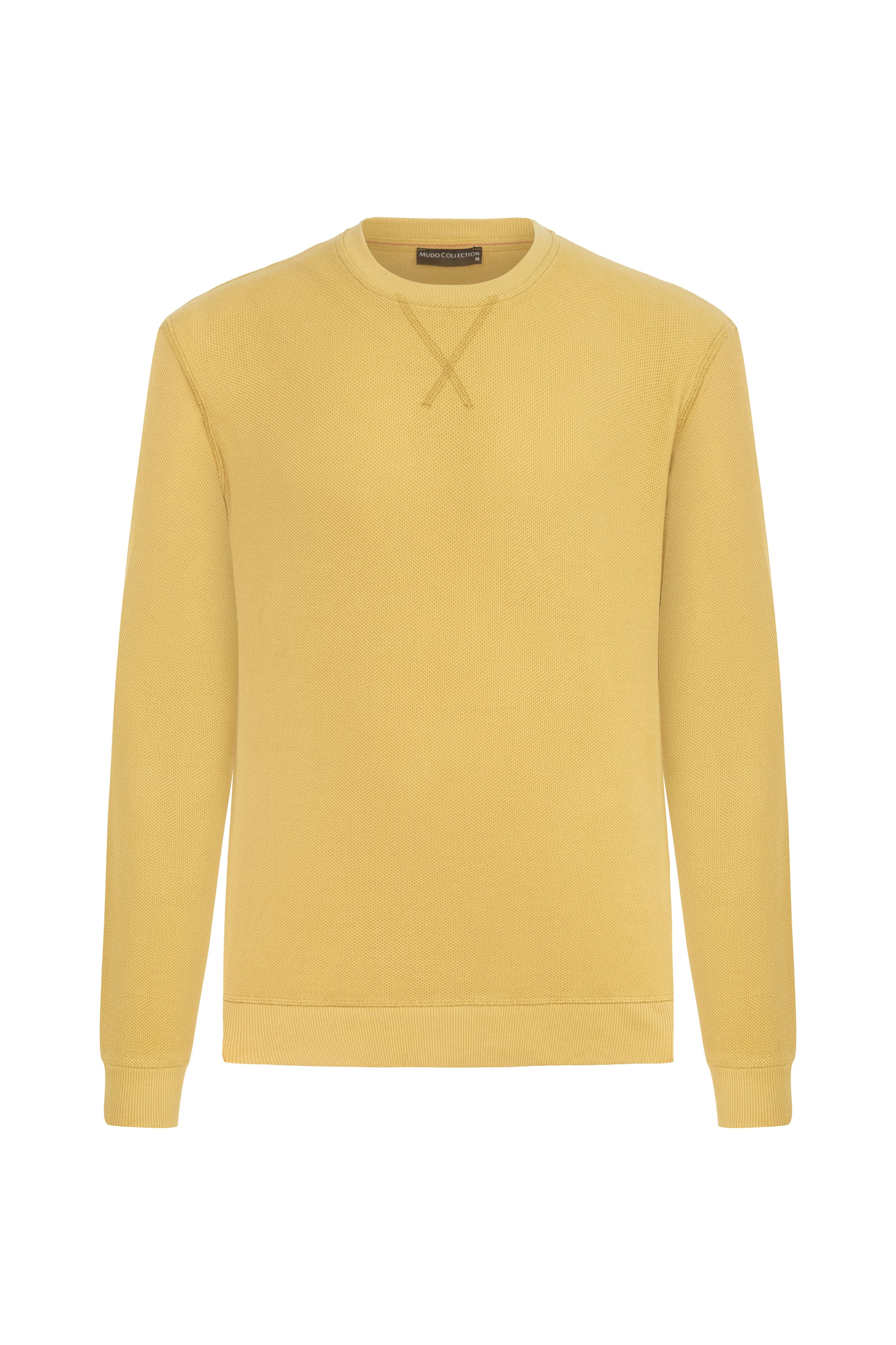 DOKULU BİSİKLET YAKA SWEATSHIRT