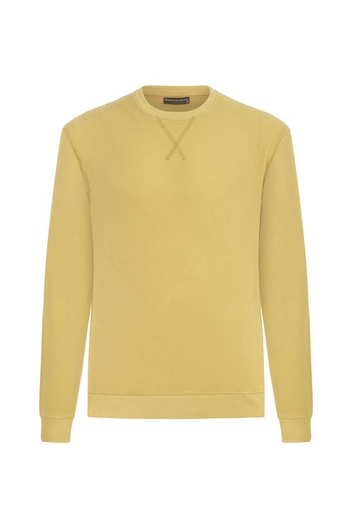  DOKULU BİSİKLET YAKA SWEATSHIRT