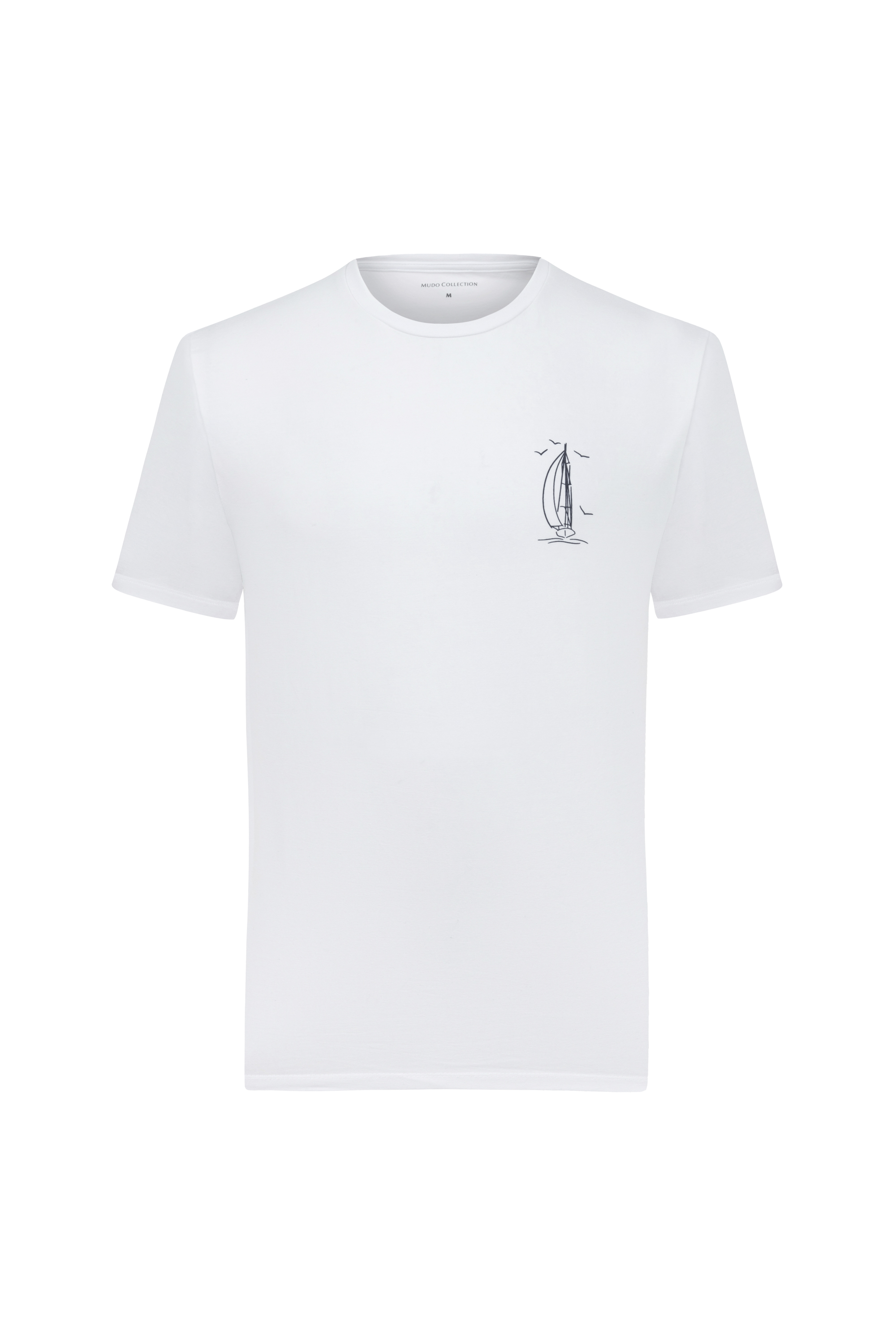 MARİN DETAYLI KISA KOLLU T-SHIRT