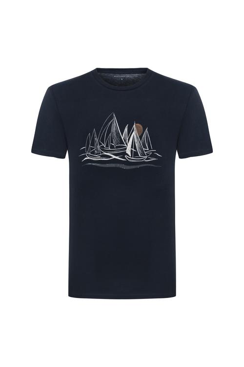  MARİN DETAYLI KISA KOLLU T-SHIRT