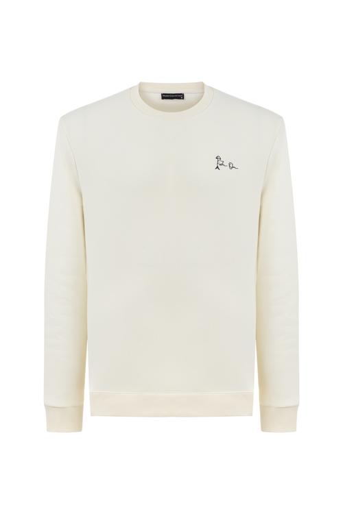  NAKIŞ DETAYLI BİSİKLET YAKA SWEATSHIRT