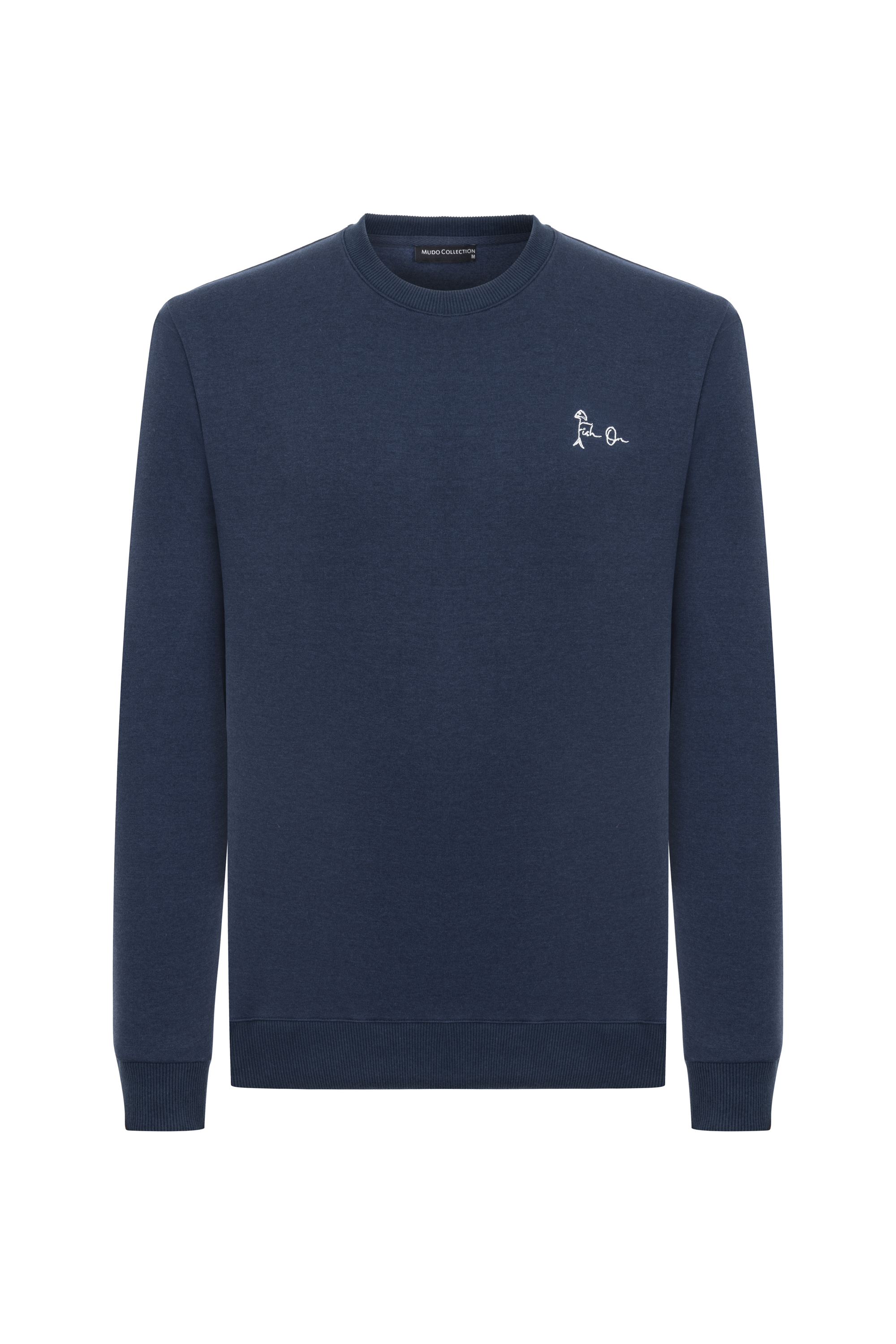 NAKIŞ DETAYLI BİSİKLET YAKA SWEATSHIRT