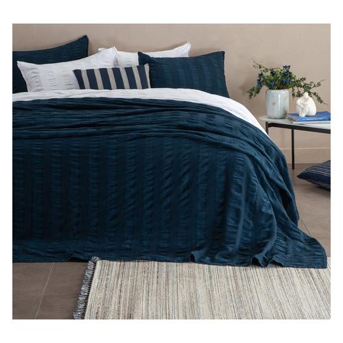  CURTIS YATAK ÖRTÜSÜ TAKIMI ÇİFT KİŞİLİK LACİVERT 240X260