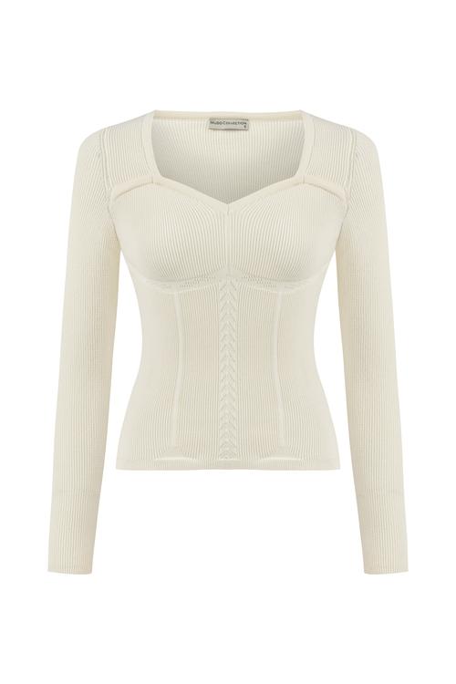  KALP YAKA TRİKO KAZAK