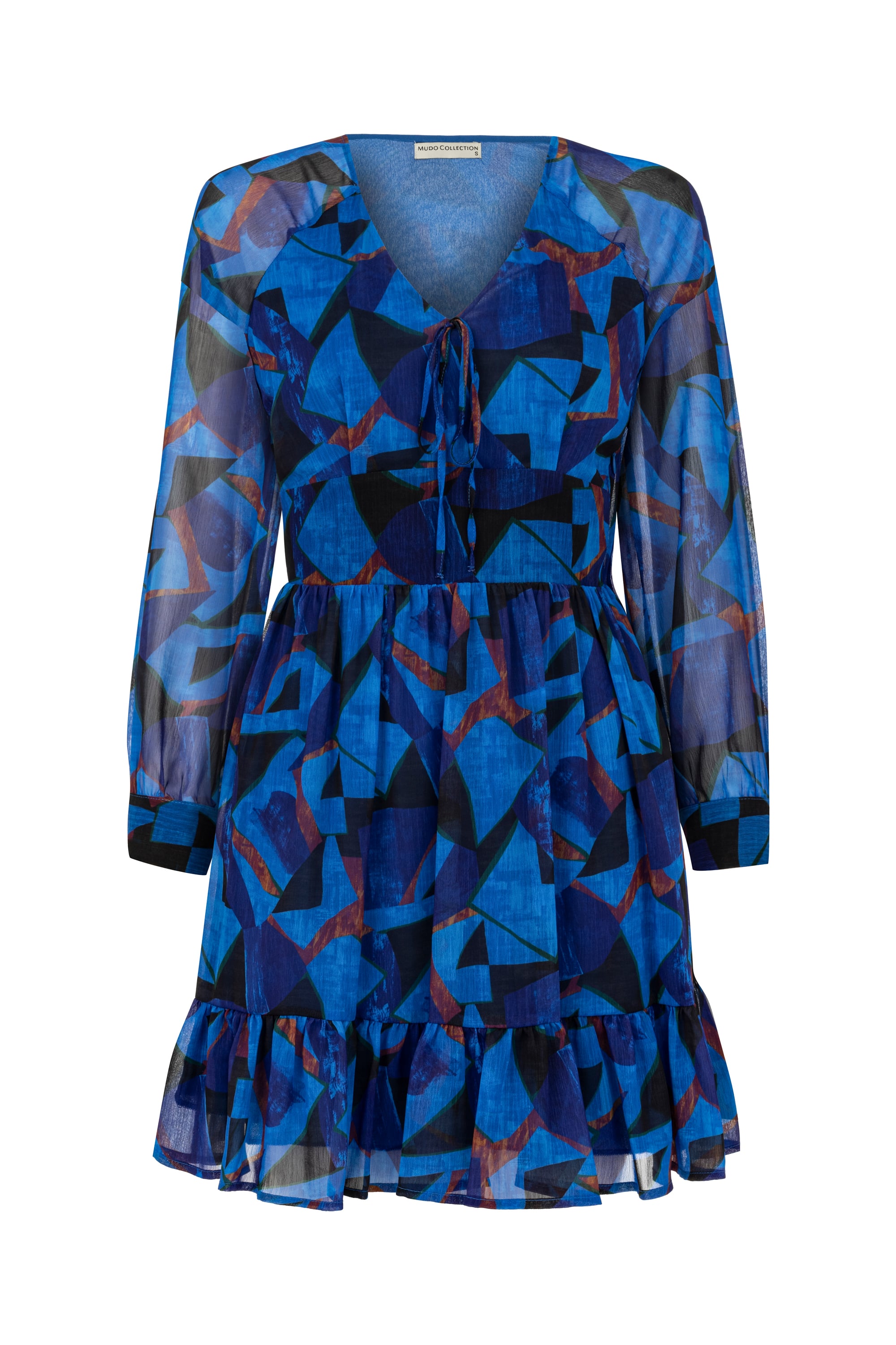 BASKILI A FORM MİNİ KLOŞ ELBİSE