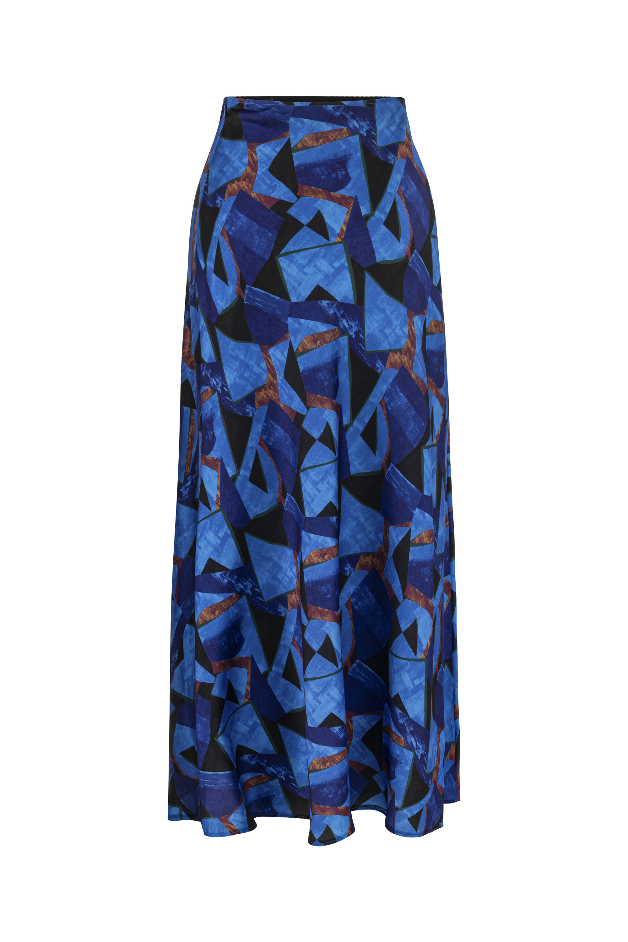 BASKILI A FORM MİDİ ETEK