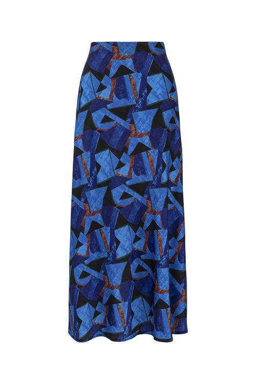  BASKILI A FORM MİDİ ETEK