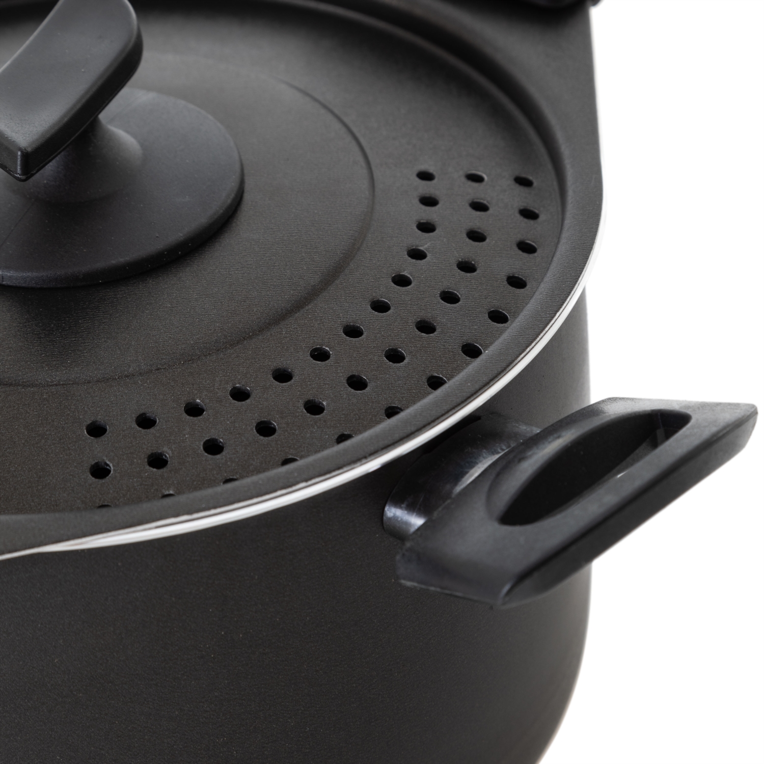 MAKARNA TENCERESİ SİYAH 20 CM