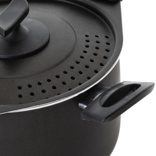  MAKARNA TENCERESİ SİYAH 20 CM