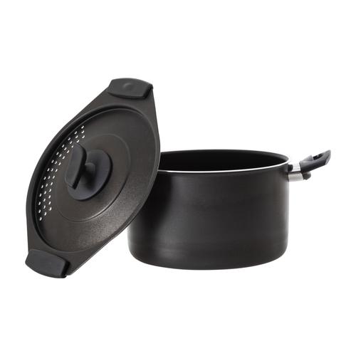  MAKARNA TENCERESİ SİYAH 20 CM