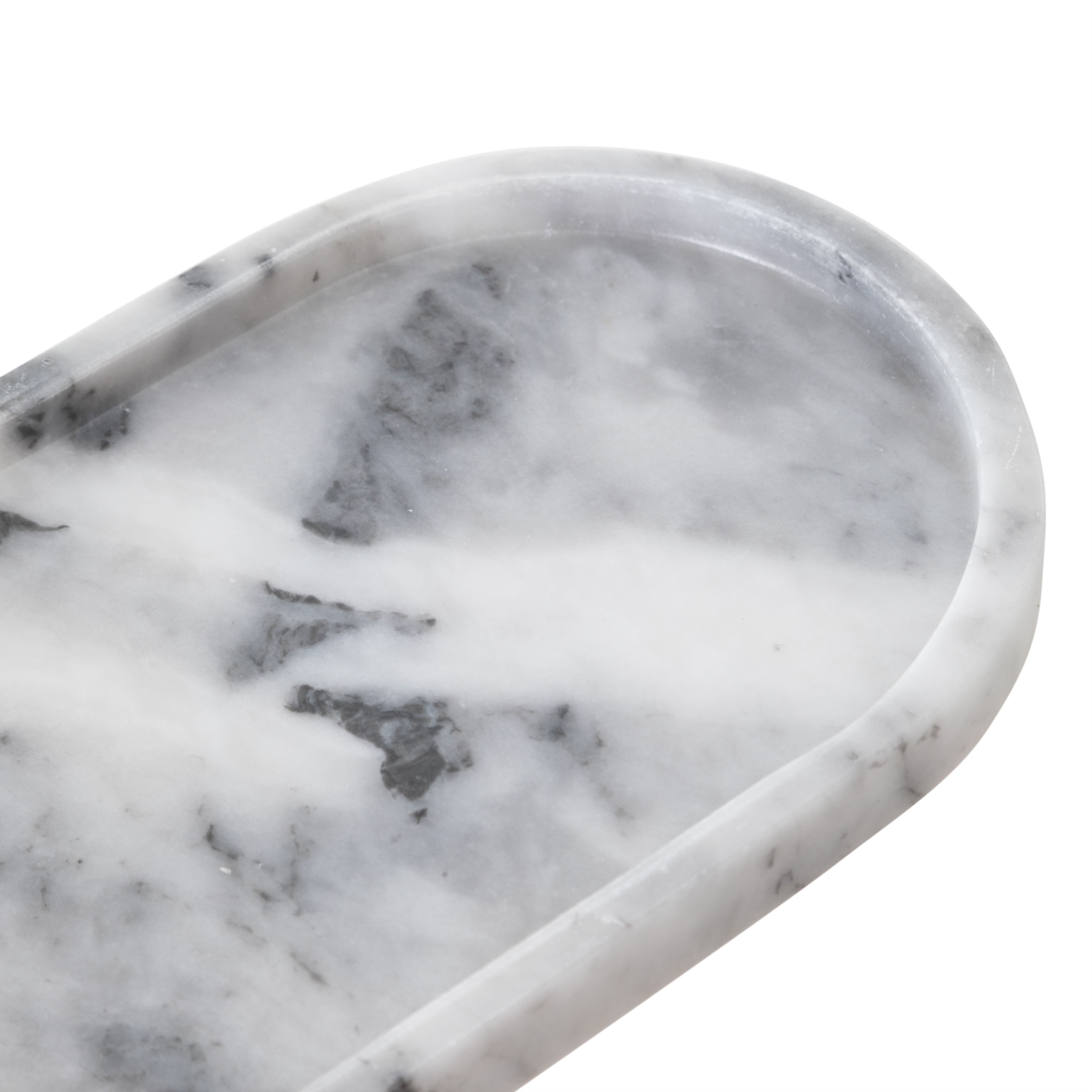 MARBLE GRİ ELIPS BANYO TEPSİSİ