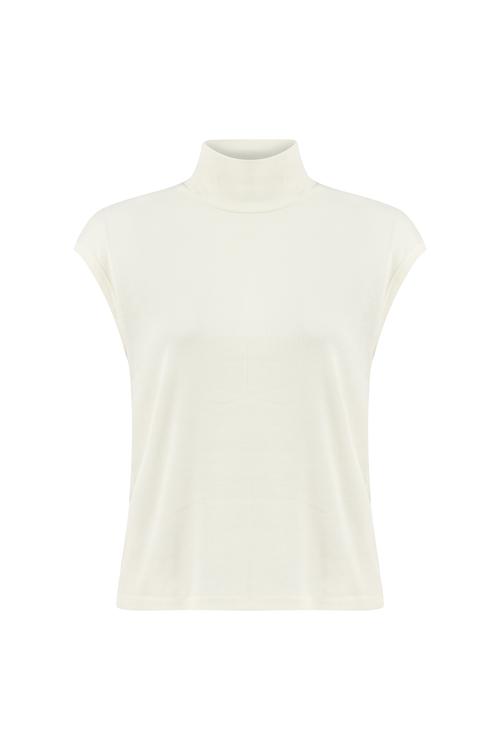  DİK YAKA KOLSUZ T-SHIRT